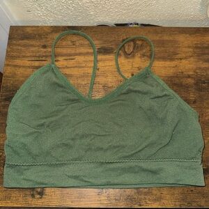 Source Unknown Olive Green Seamless Bralette
